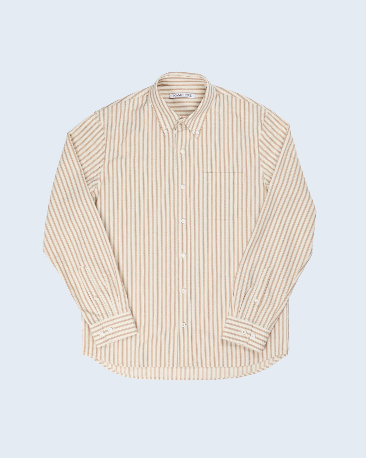 Calvi shirt in beige stripes