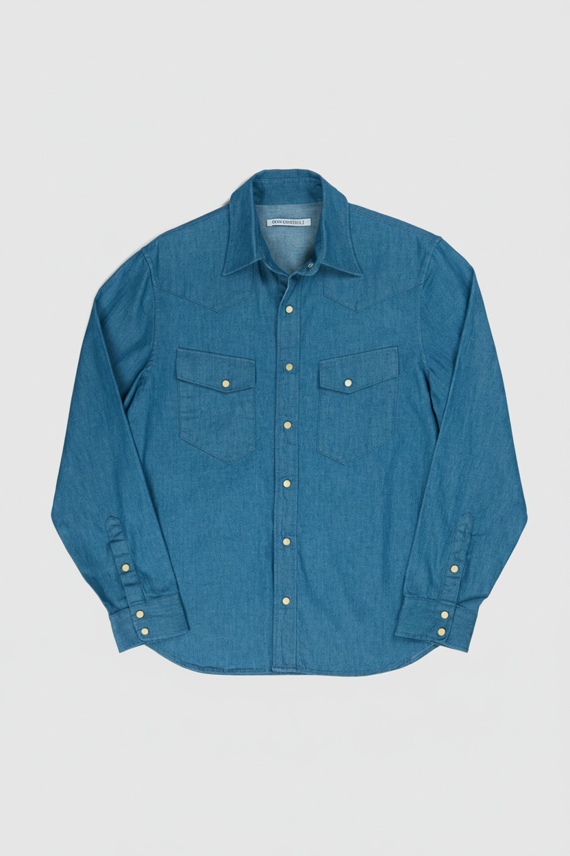Camargue shirt in greencast denim