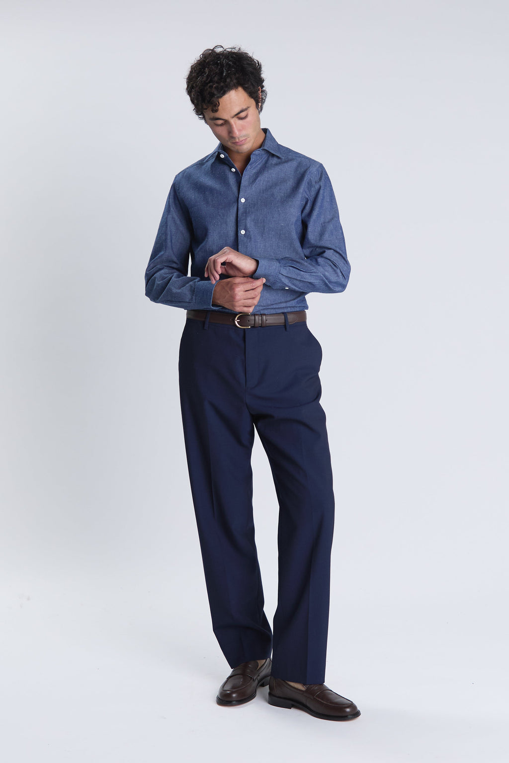 Volpaia shirt in chambray blue