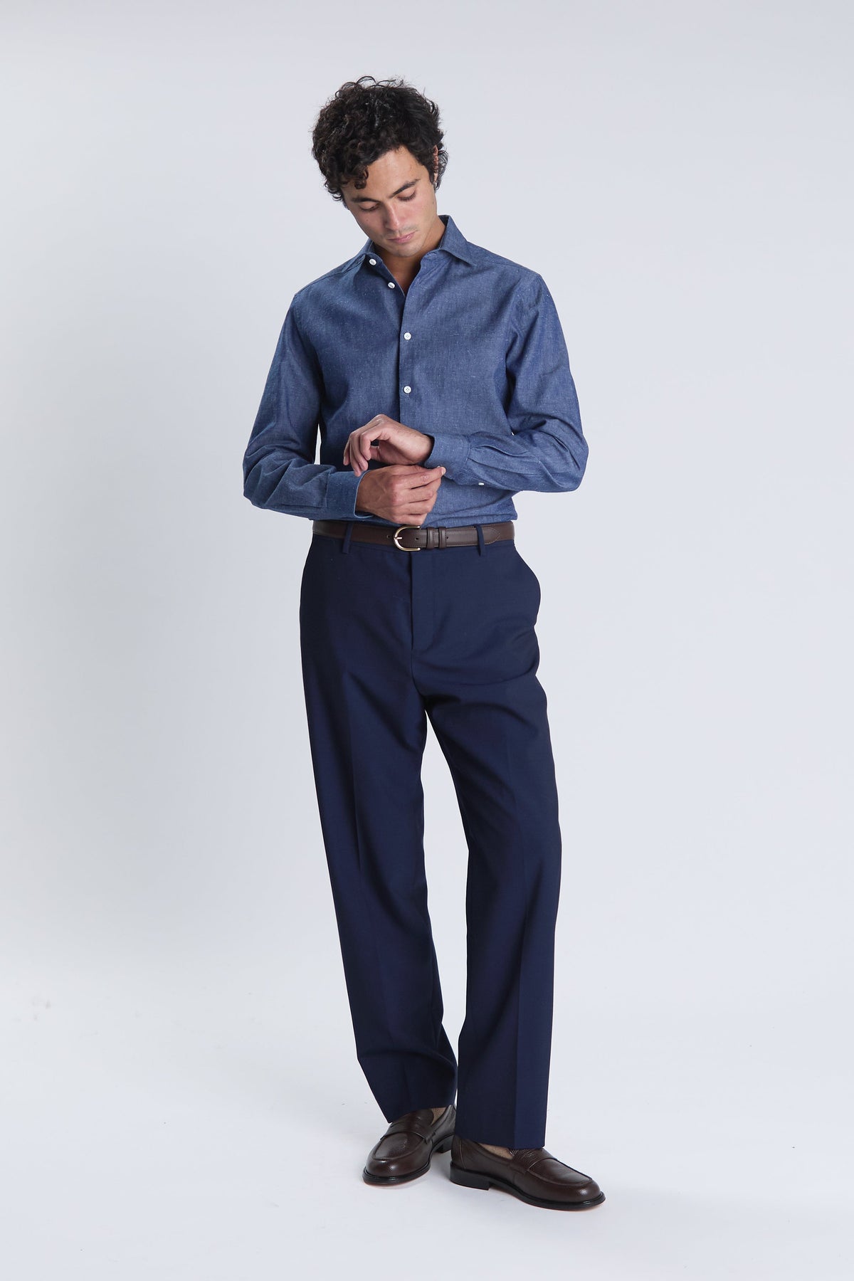 Volpaia shirt in chambray blue