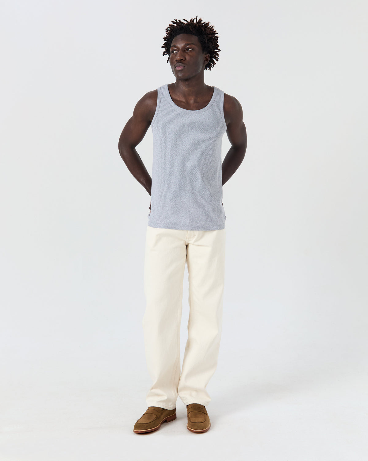 Halles tank top in mottled grey