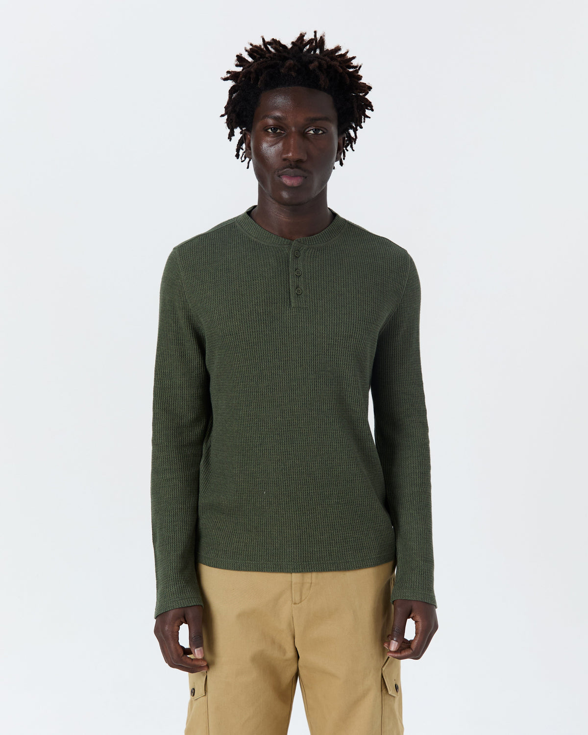 Boston henley in khaki