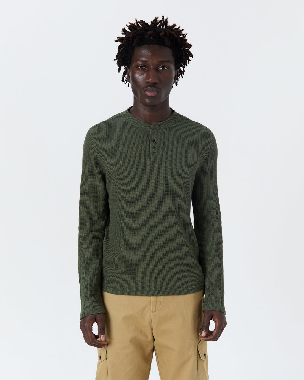 Boston henley in khaki
