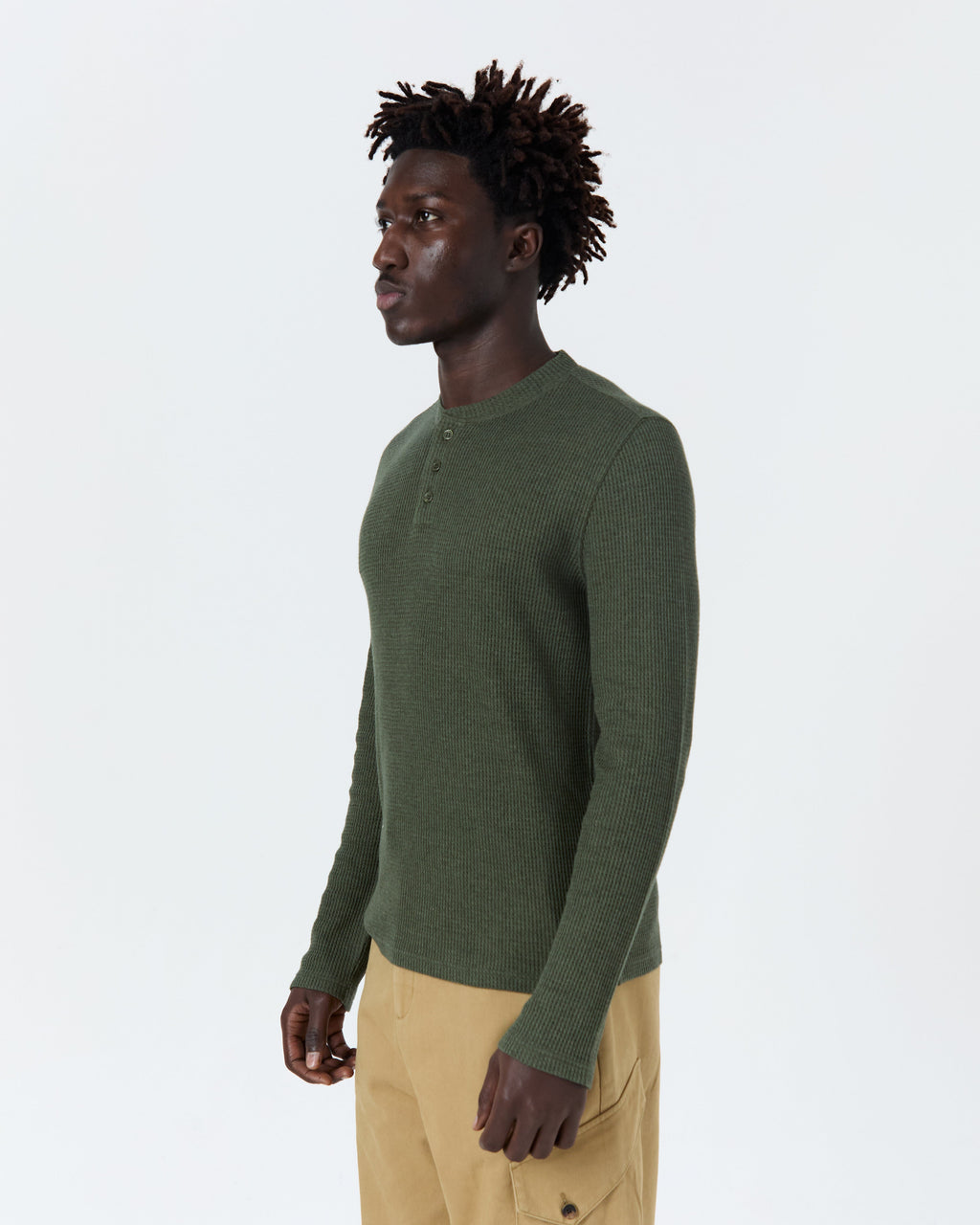 Boston henley in khaki
