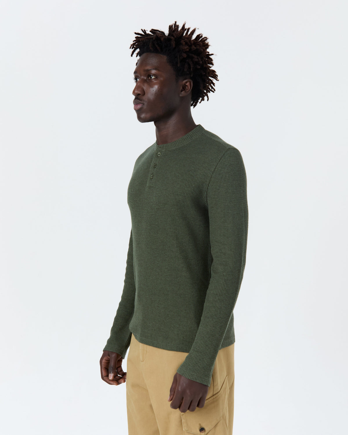 Boston henley in khaki