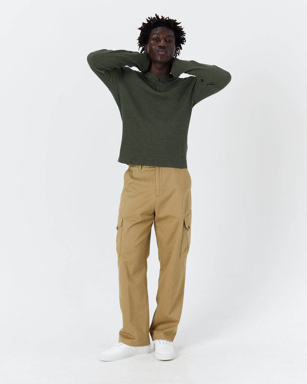 Boston henley in khaki