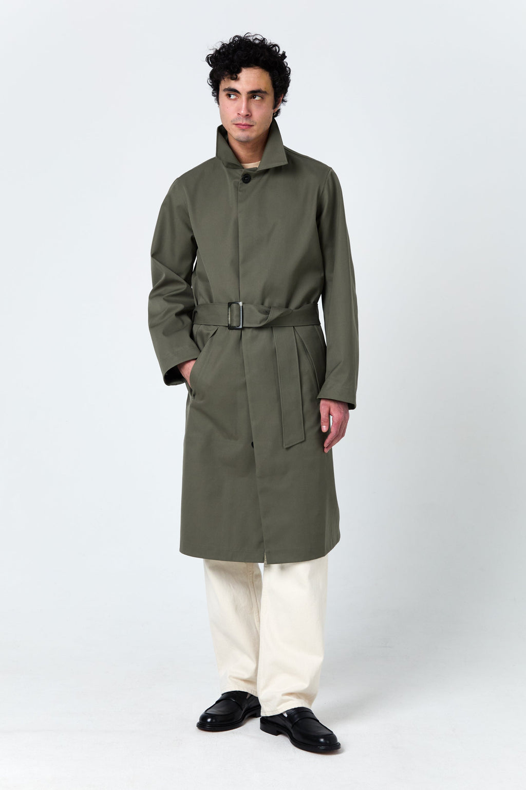 Beaubourg mac coat in sage green