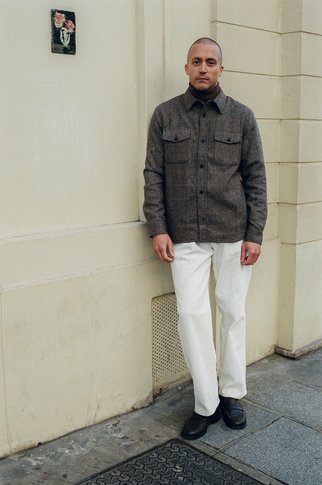 Milo overshirt in grey pattern