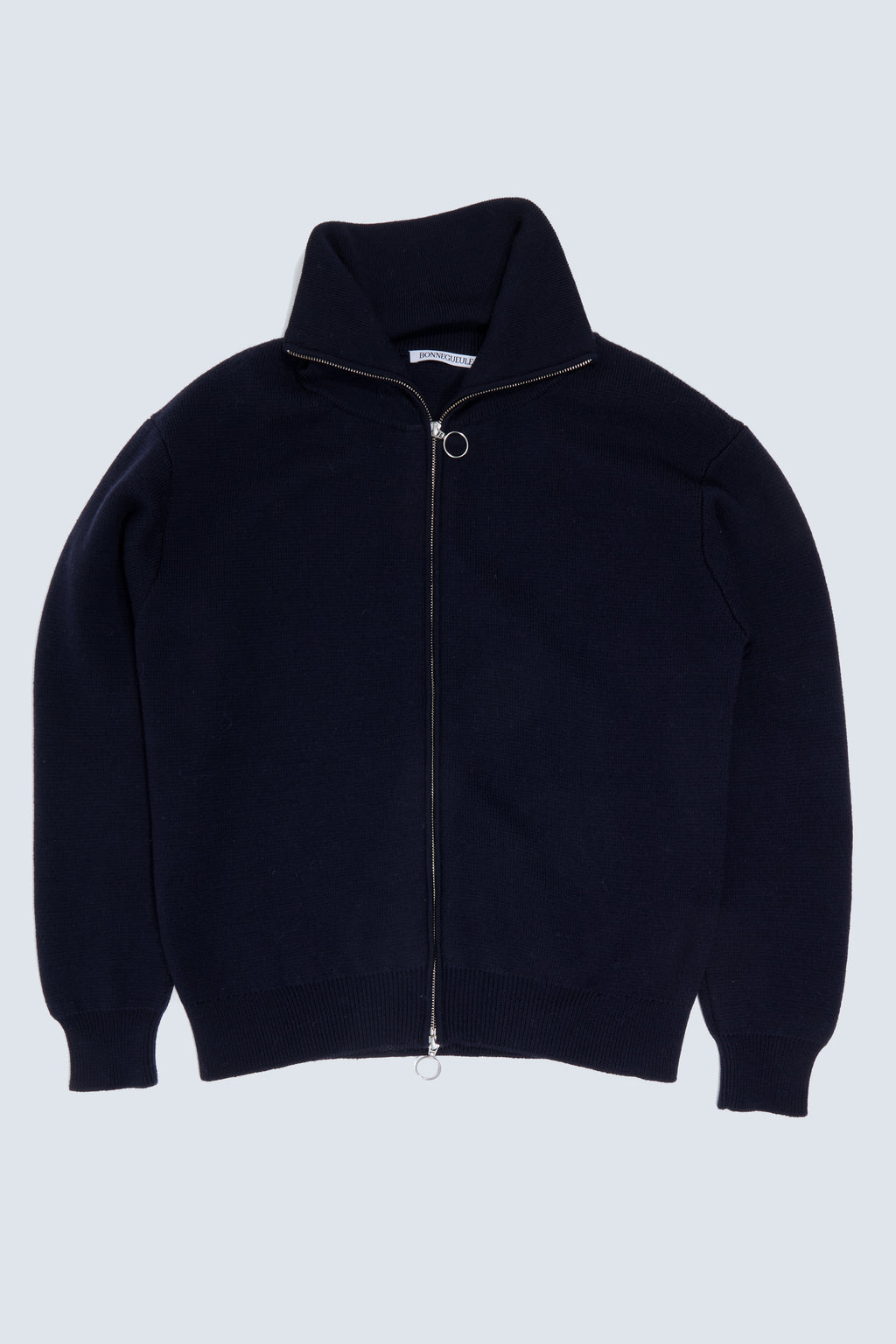 Torino zipped sweater in navy
