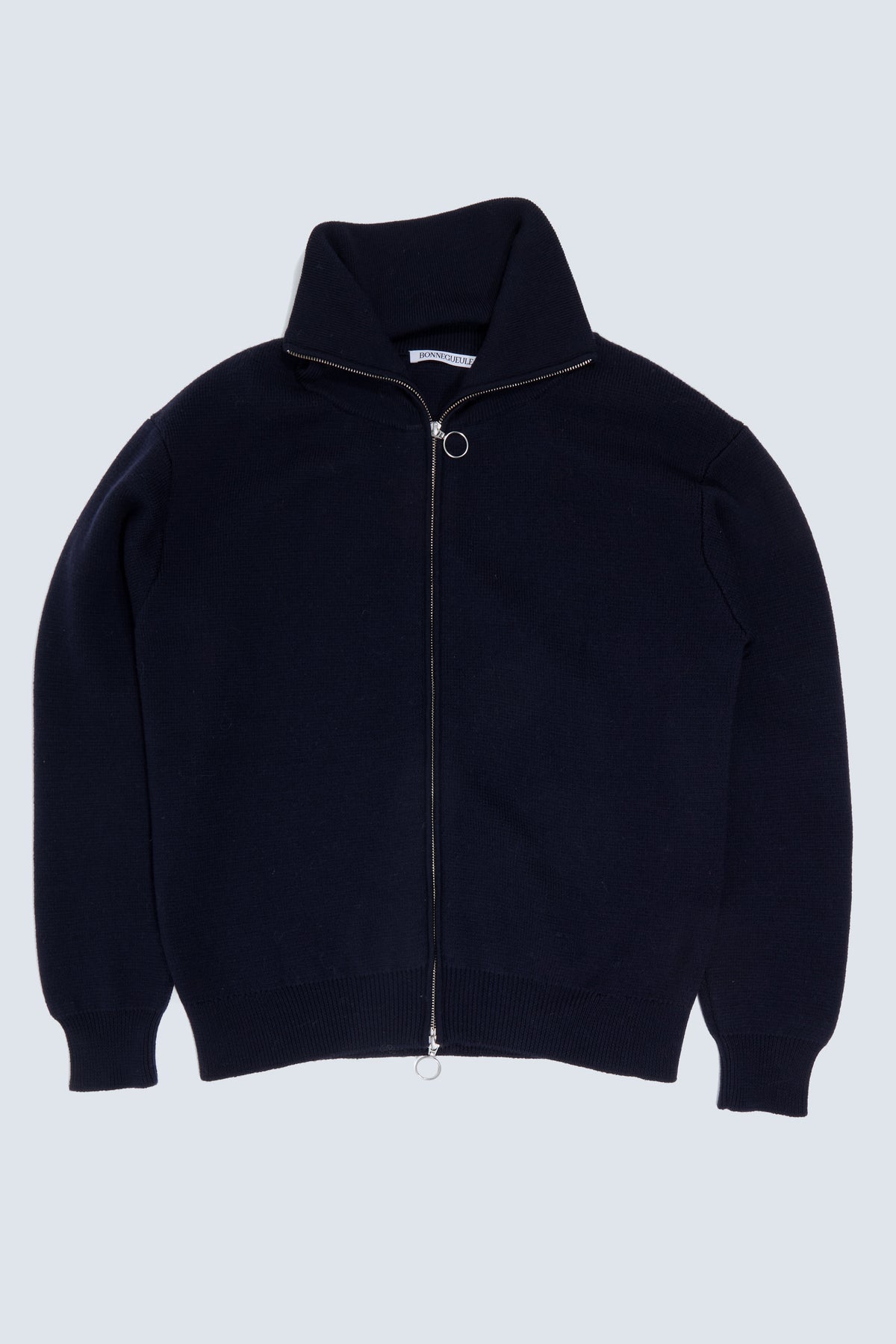 Torino zipped sweater in navy