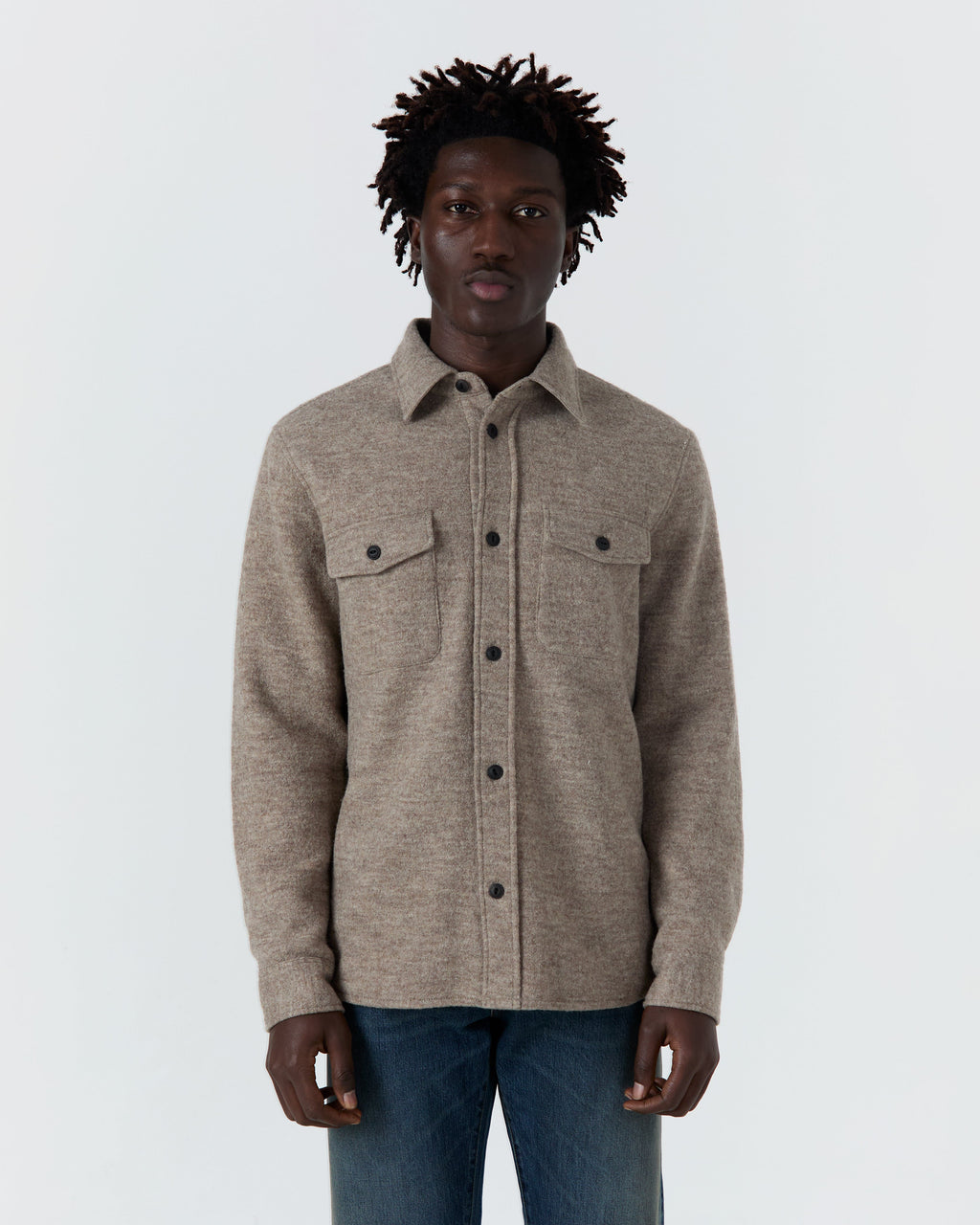Milo overshirt in beige