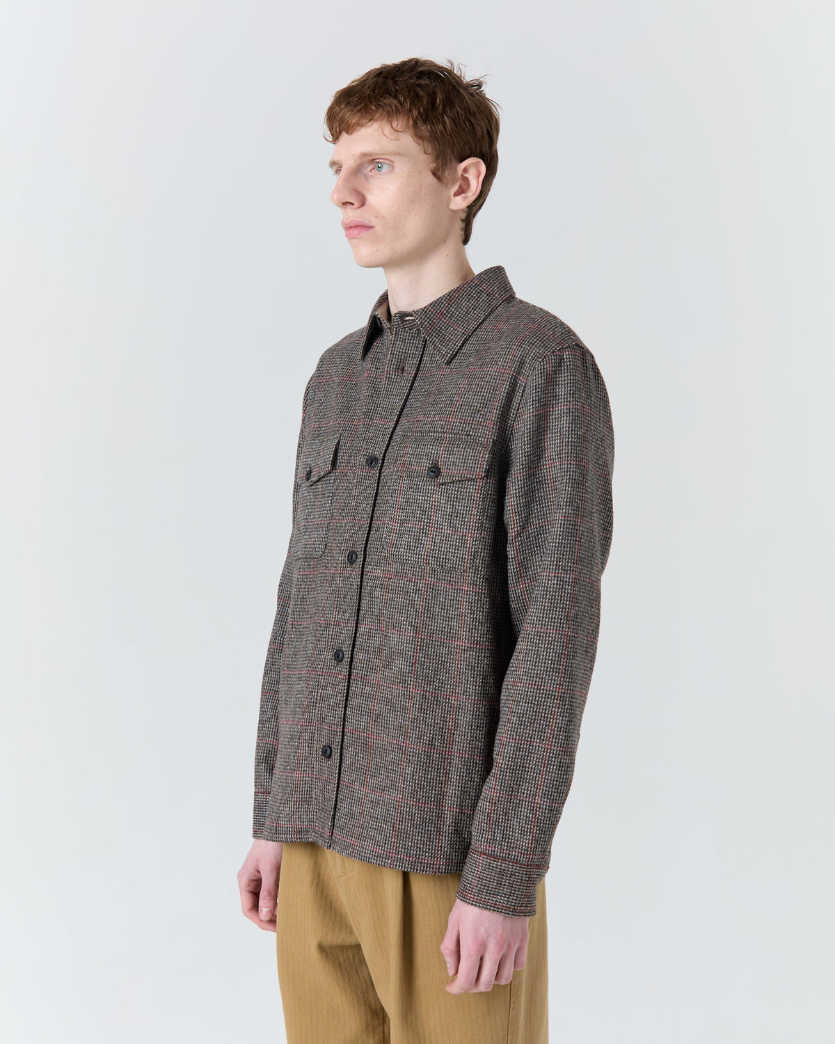 Milo overshirt in grey pattern