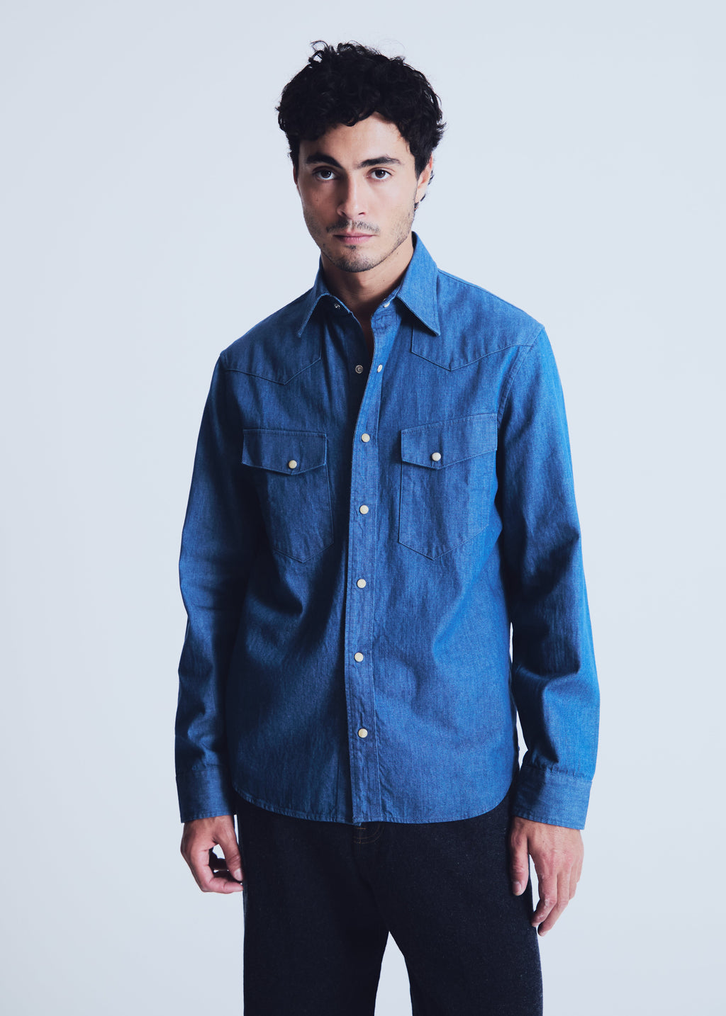 Camargue shirt in greencast denim