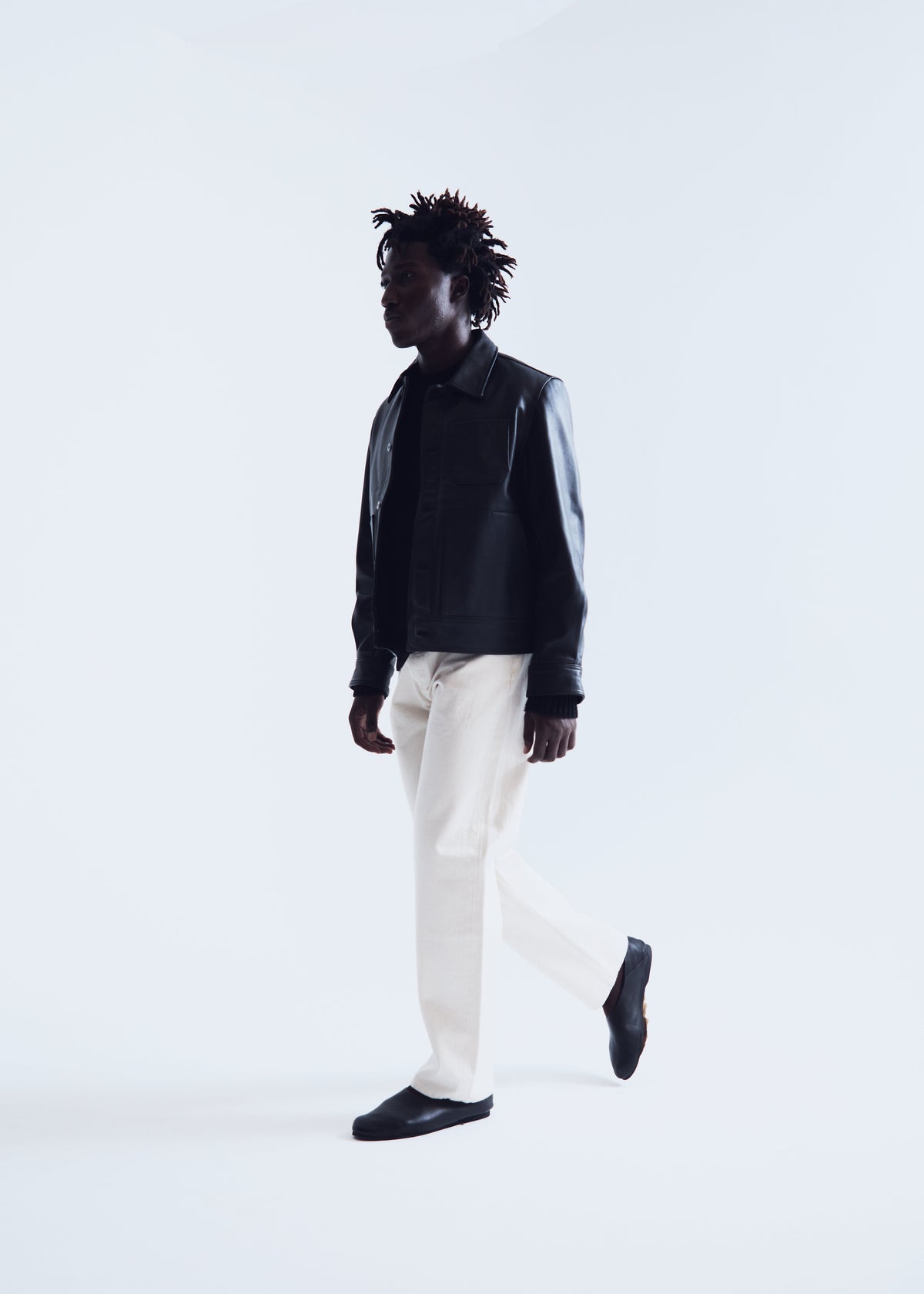 Dillon jacket in black leather