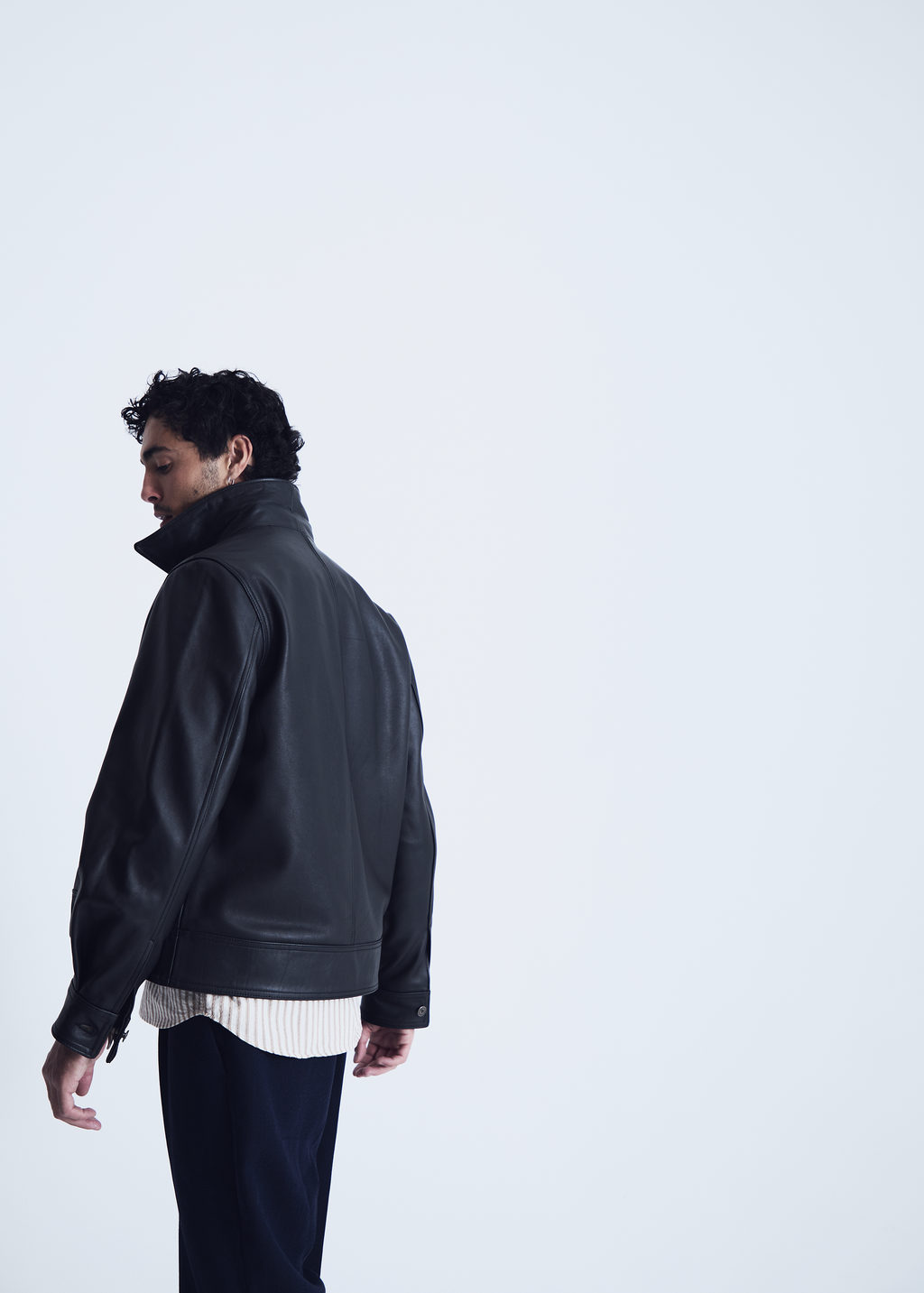 Dillon jacket in black leather