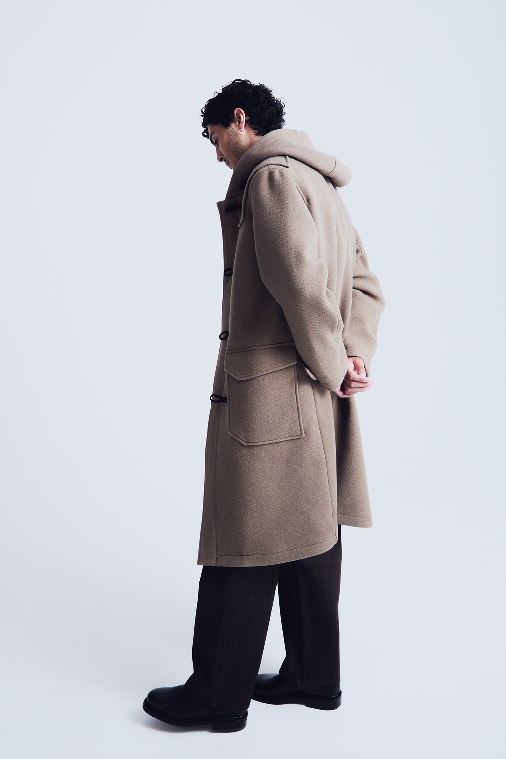 Anvers duffle coat in taupe
