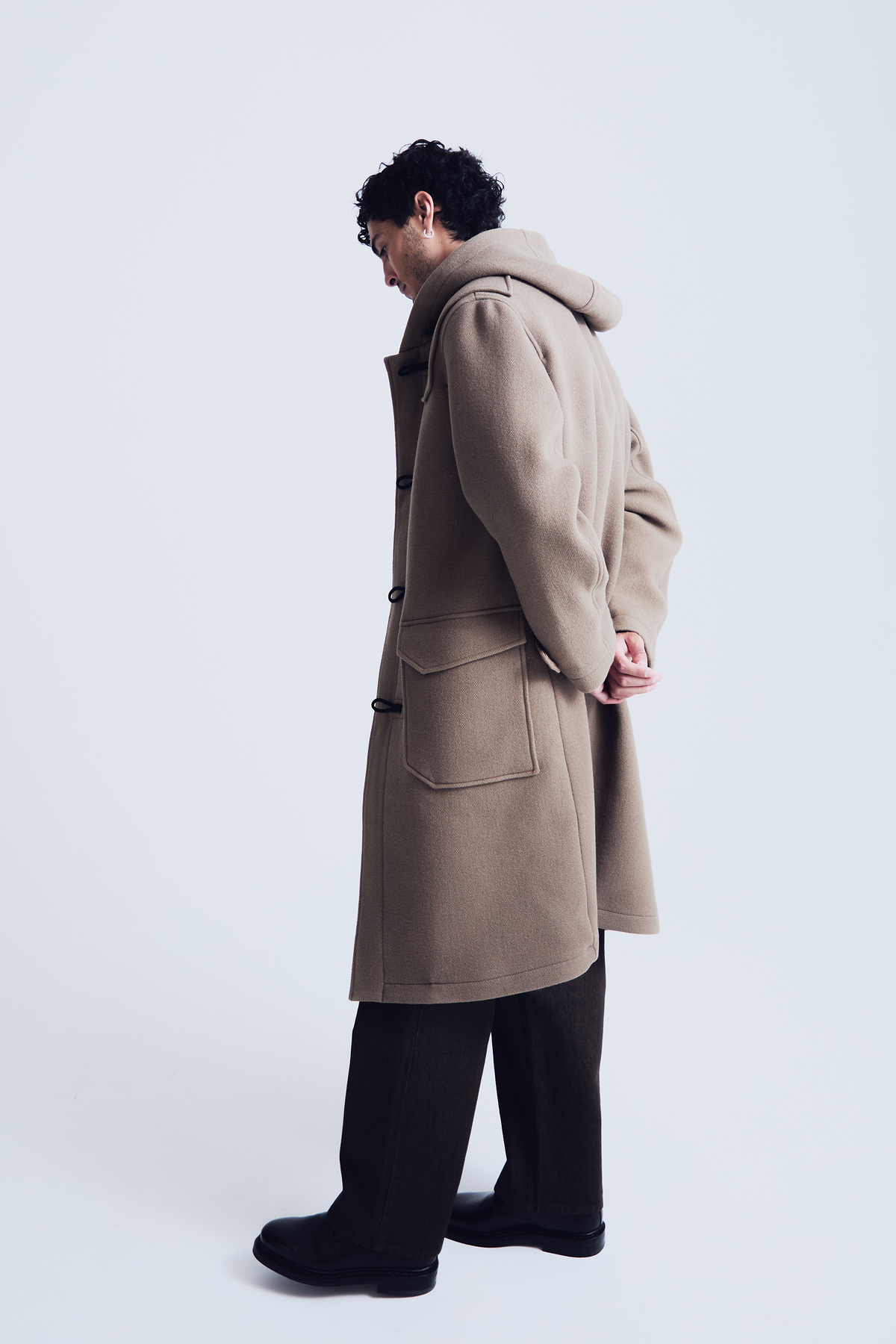 Anvers duffle coat in taupe