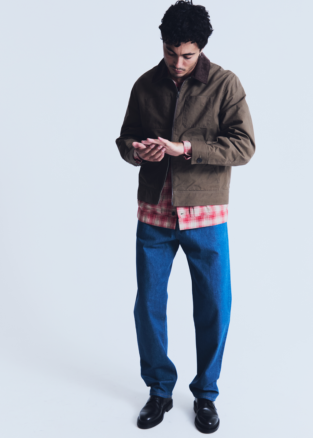 Renji jeans in greencast denim